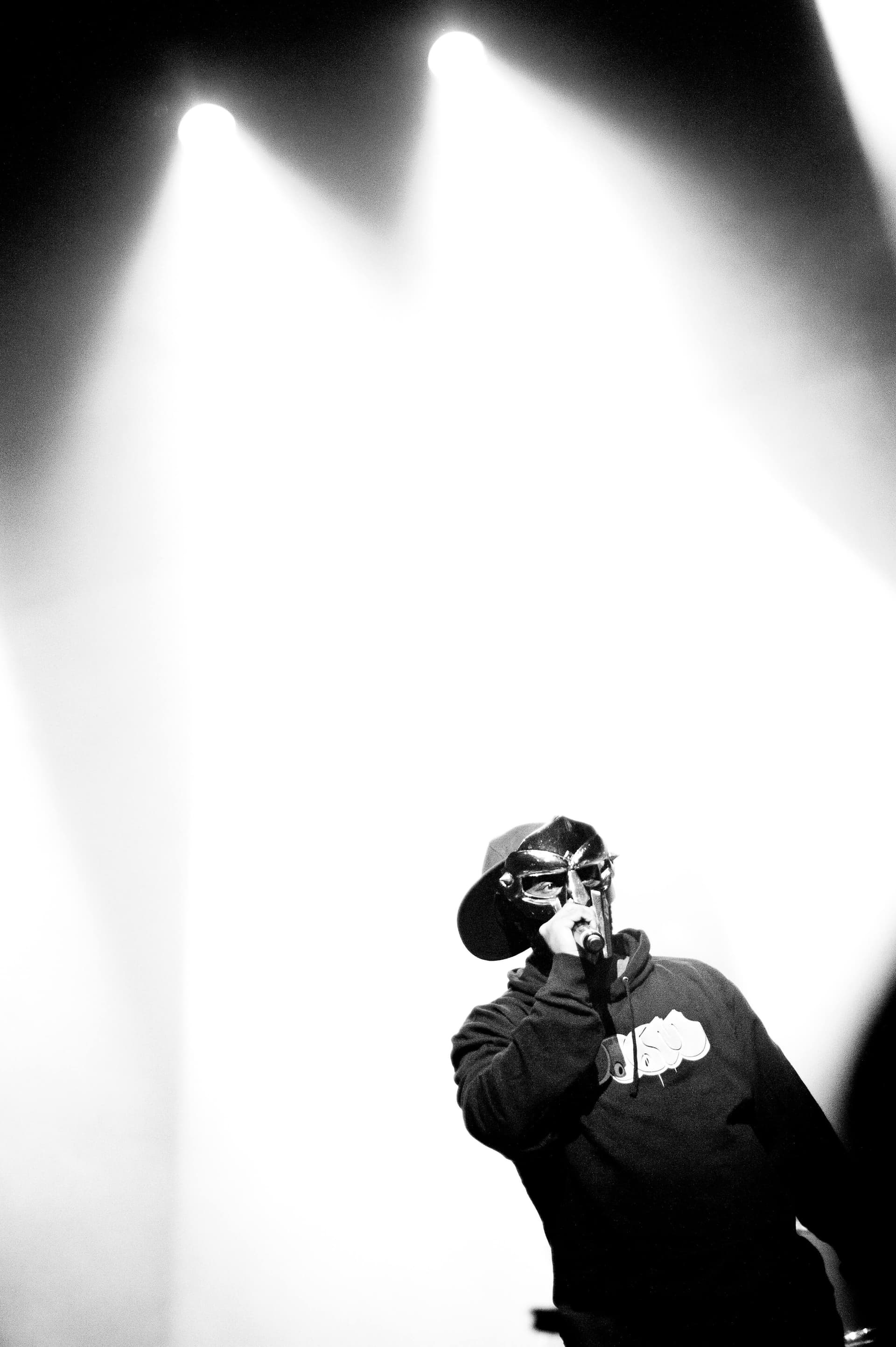 MF DOOM performing on stage.